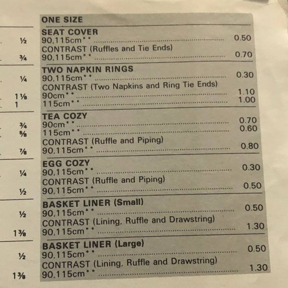 Vogue Pattern 8316 tea cozy egg cozy seat cover napkin basket liner - Picture 6 of 6